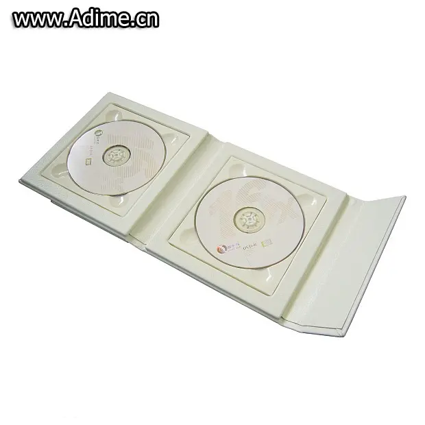 Elegant White Double Wedding Leather CD DVD Box Holder Cover