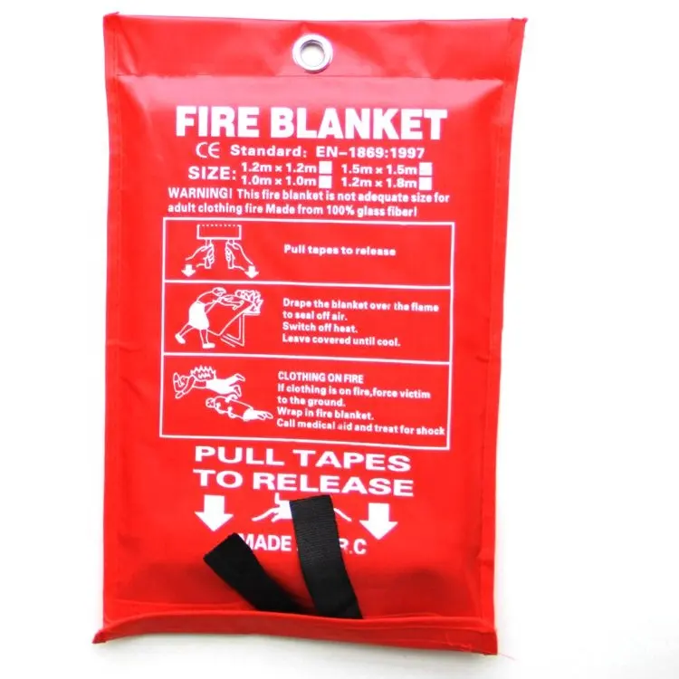 EN1869 fiberglass extinguishing emergency fire blanket