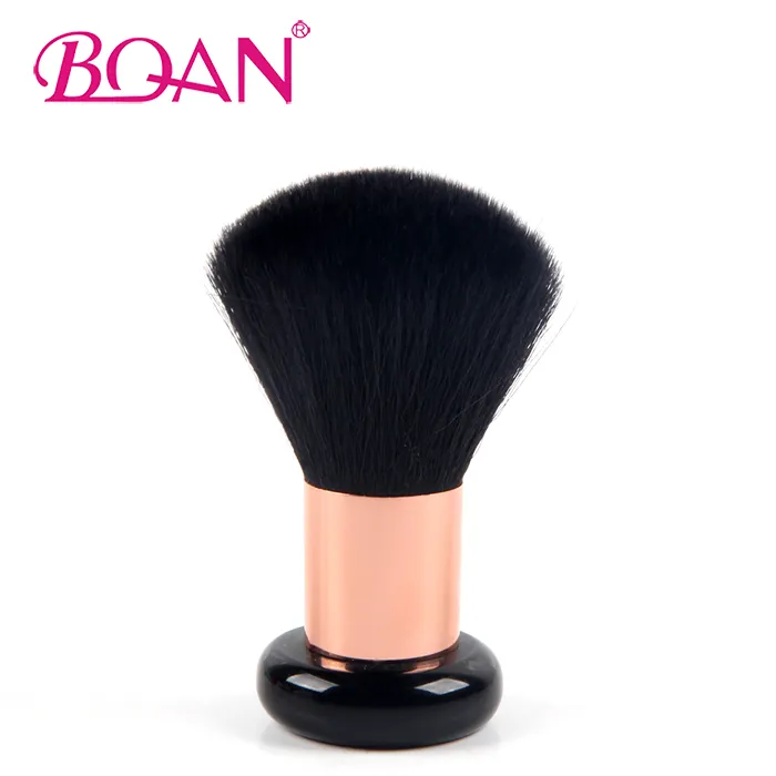 BQAN 2019 Nail Art Tools Rose Gold Metal Handle Black Nylon Hair Nail Dust Cleaning Brush