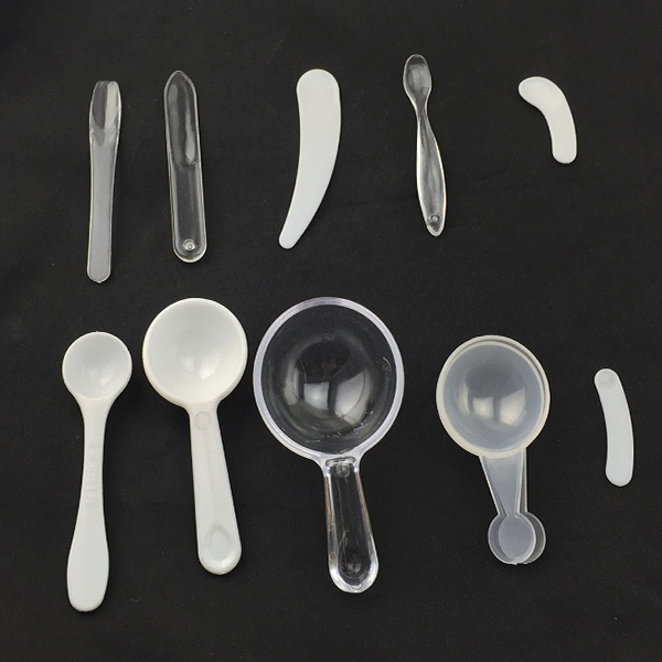 Cosmetic plastic measuring scoop spoon spatula cosmetics