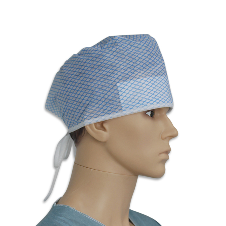 Одноразовый хирургический колпачок с светло-голубым верхом Easy-Tie