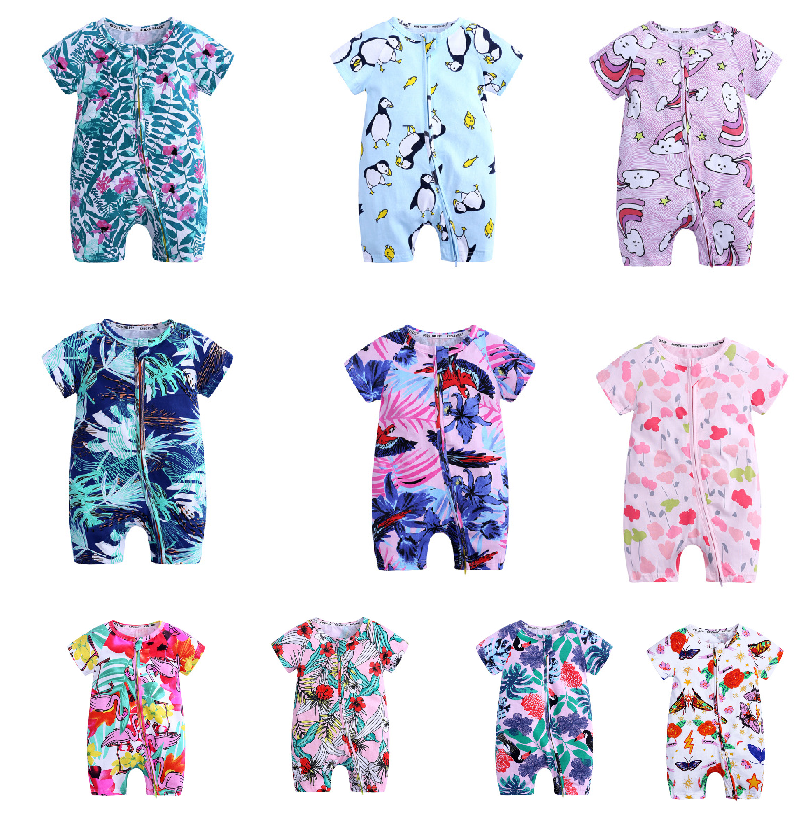 Babyrompers летняя круглая шея комбинезон новорожденный Корейская одежда с короткими рукавами romper factory