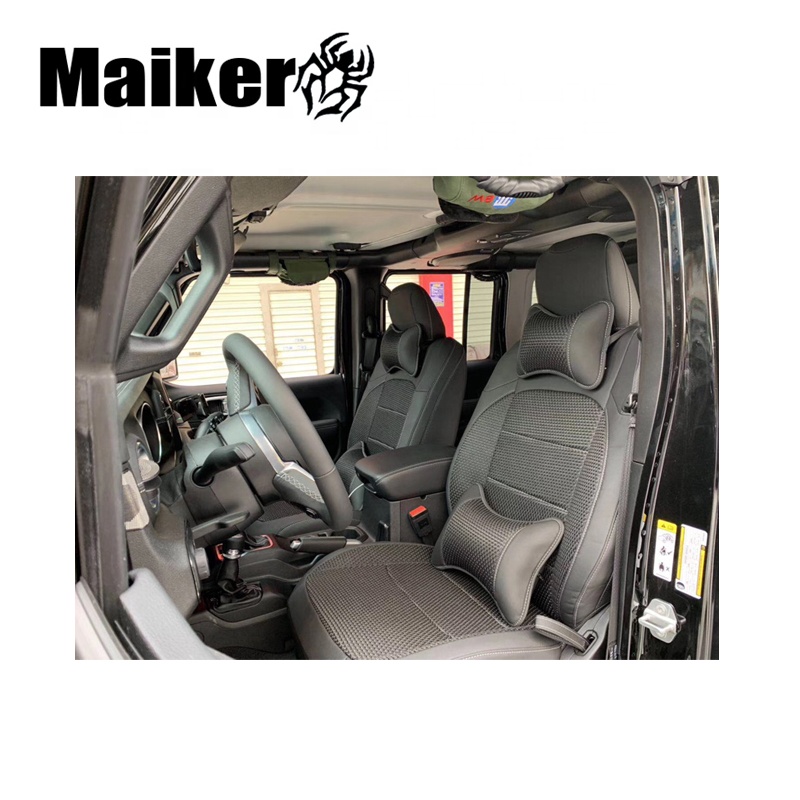 Maiker подушка на сиденье водителя автомобиля, охлаждающее сиденье из ледяного шелка для Jeep Wrangler JL 2018, аксессуары