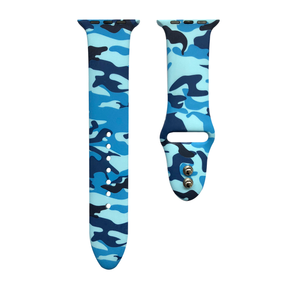 Soft Silicone Floral Print Sport Strap Replacement Band for Apple Watch Series 4