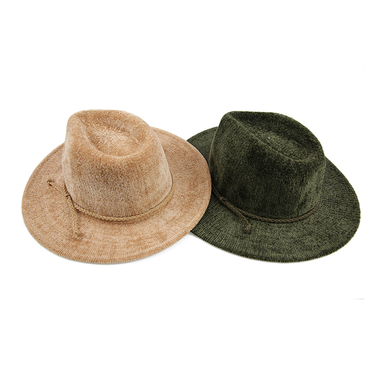 2020 оптовая продажа на заказ женская панама с широкими полями синель fedora Шляпа с отделкой из искусственной кожи
