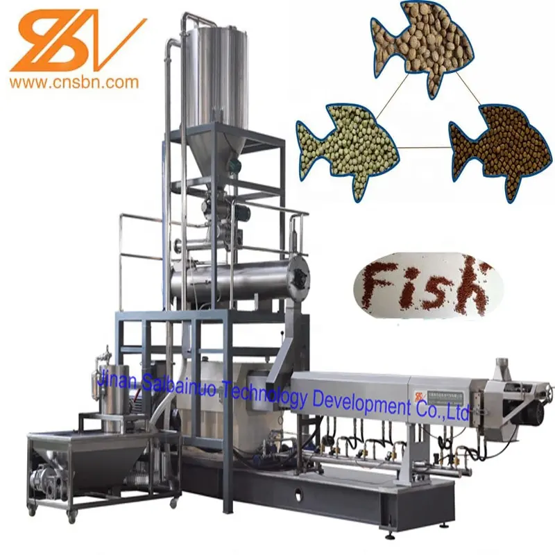Twin screw extruder Automatic fish feed plant