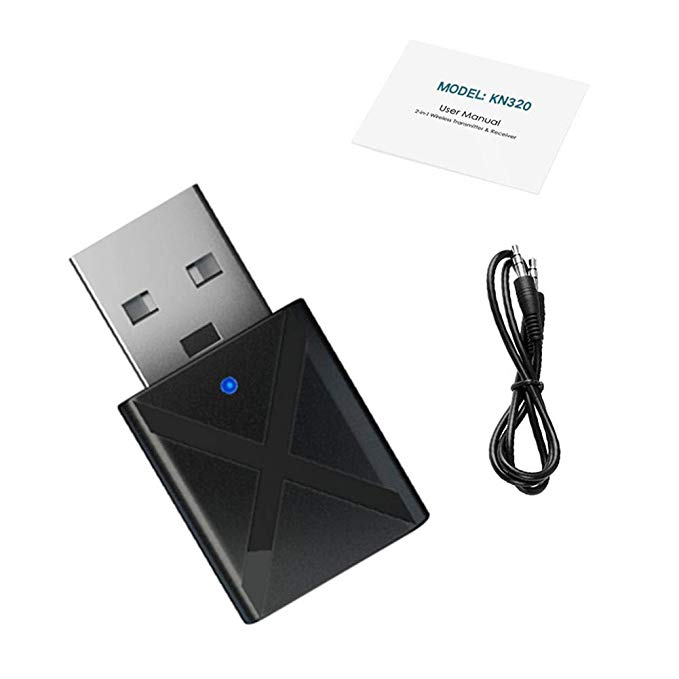 Высокое качество KN320 2 в 1 5,0 Bluetooth приемник передатчик 3,5 мм AUX USB музыка беспроводной Bluetooth адаптер для автомобиля ТВ ПК