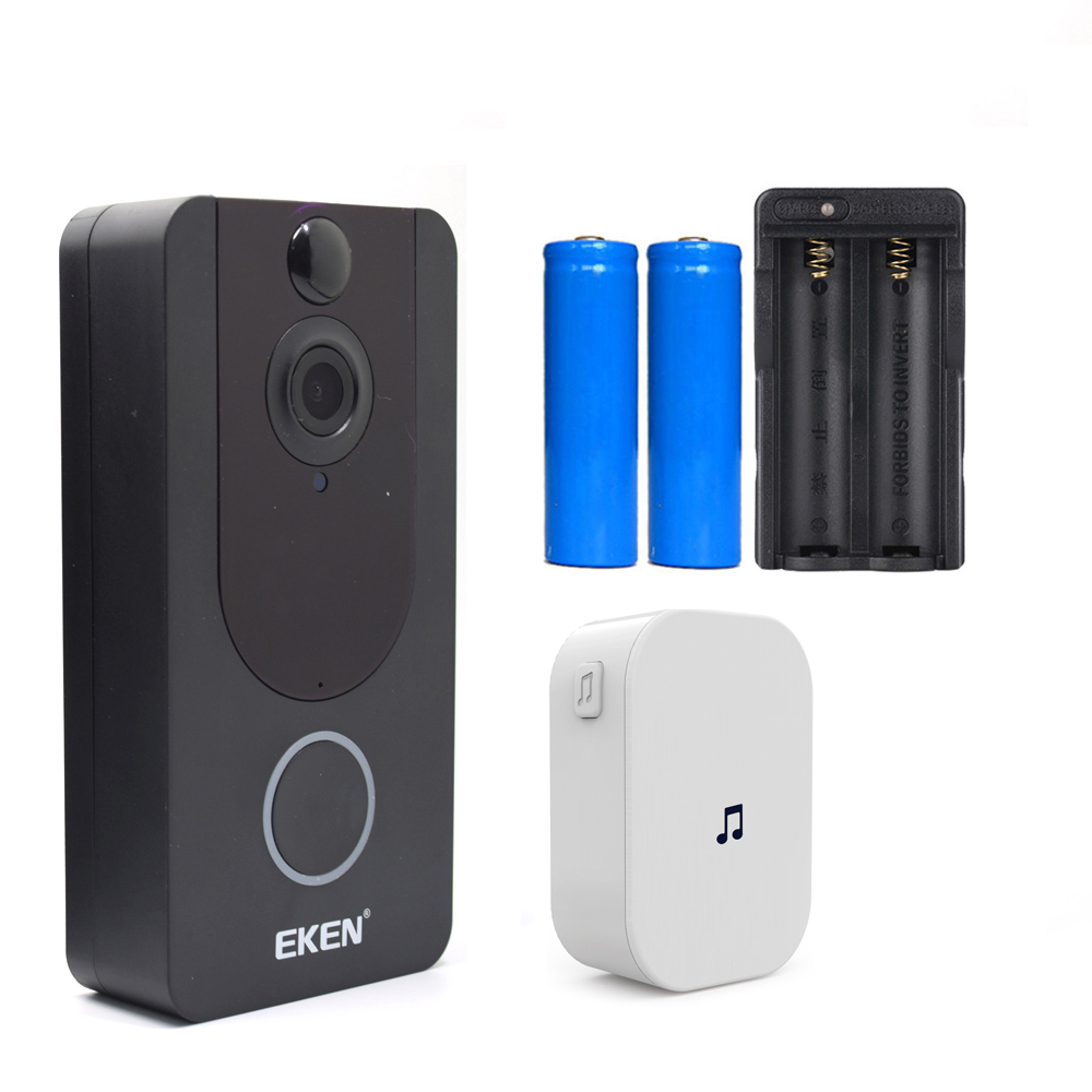 Оптовая продажа Экшн-камера EKEN V7 дверной звонок Водонепроницаемый FHD 1080P дверной звонок видео беспроводной дверной звонок видео с DingDong дверной звонок 2 способа обсуждение