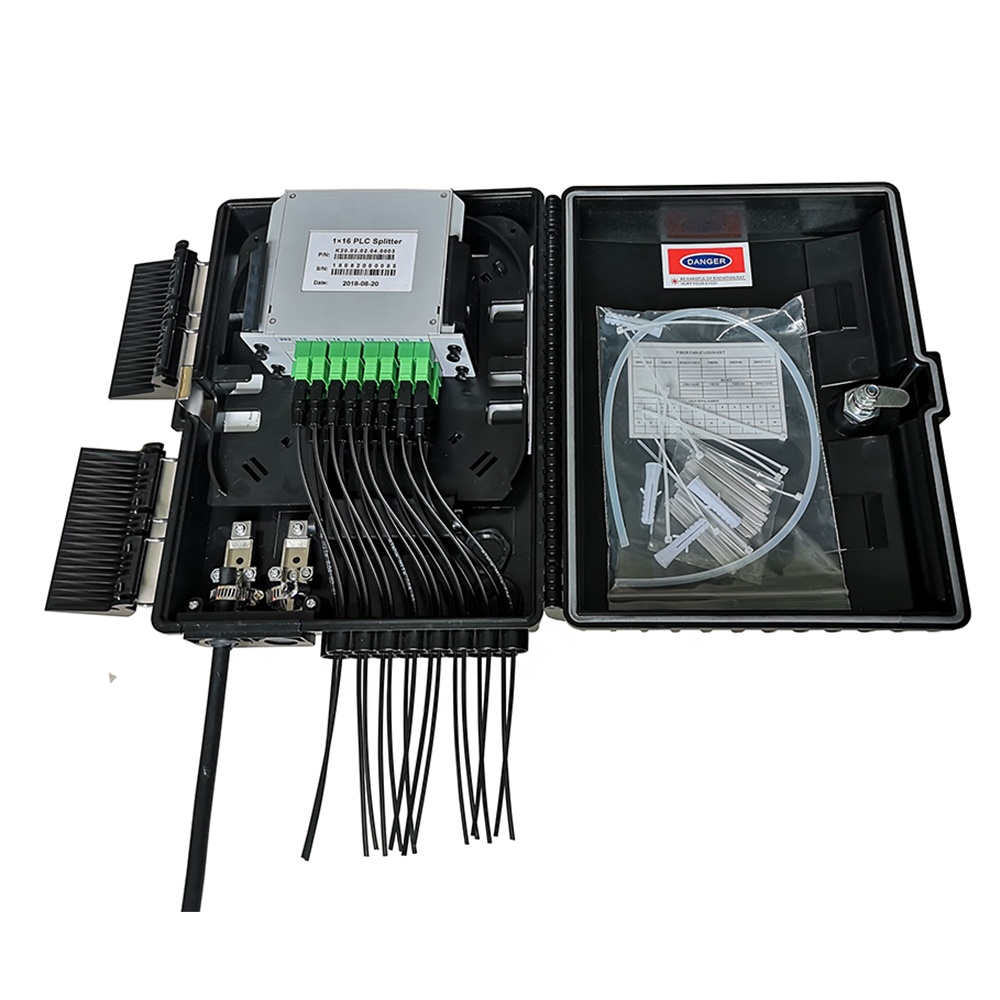 Высокое качество Ip65 Внутренняя/наружная FTTH 16-портовая оптоволоконная распределительная коробка/Концевая коробка с разделителем кассеты 1x16