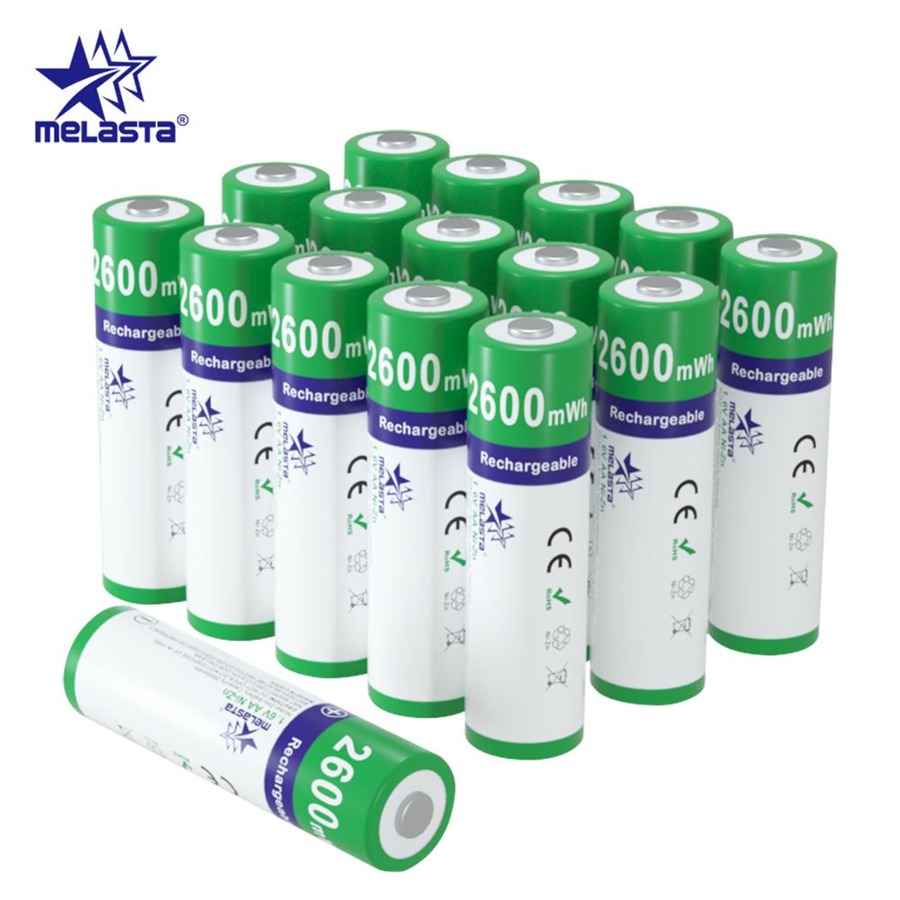 Melasta Super Power Nickel Zinc Ni-ZN AA 1.6V 2600mWh Rechargeable Battery for CD players mouse keyboard electronic toys