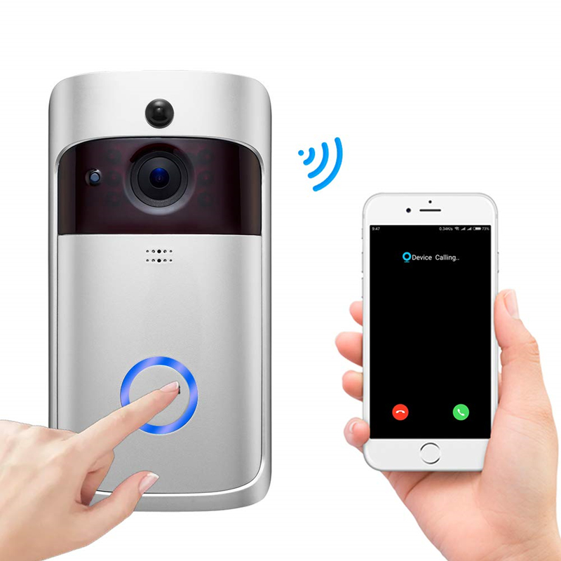 Водонепроницаемый Smart Home приложение Tuya Кольцо Дверной звонок скрытого камеры видео радионяня беспроводной аккумулятор Wifi умный дверной звонок с Alexa Google Home опционально