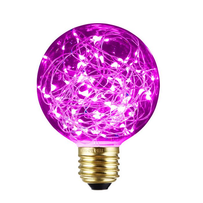 G80 G95 G125 110 V 220 V 3000 K декоративные RGB Led медной проволоки лампочки