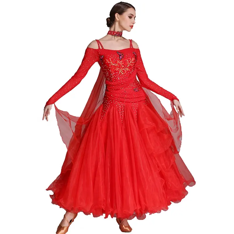 Ballroom Dance Skirt Dance Costumes Lyrical Dress Costumes Ballroom Waltz Dress