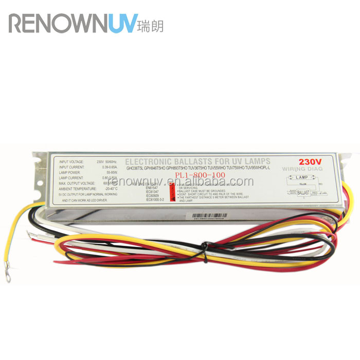 100w UV bulb electronic ballast PL1-800-100