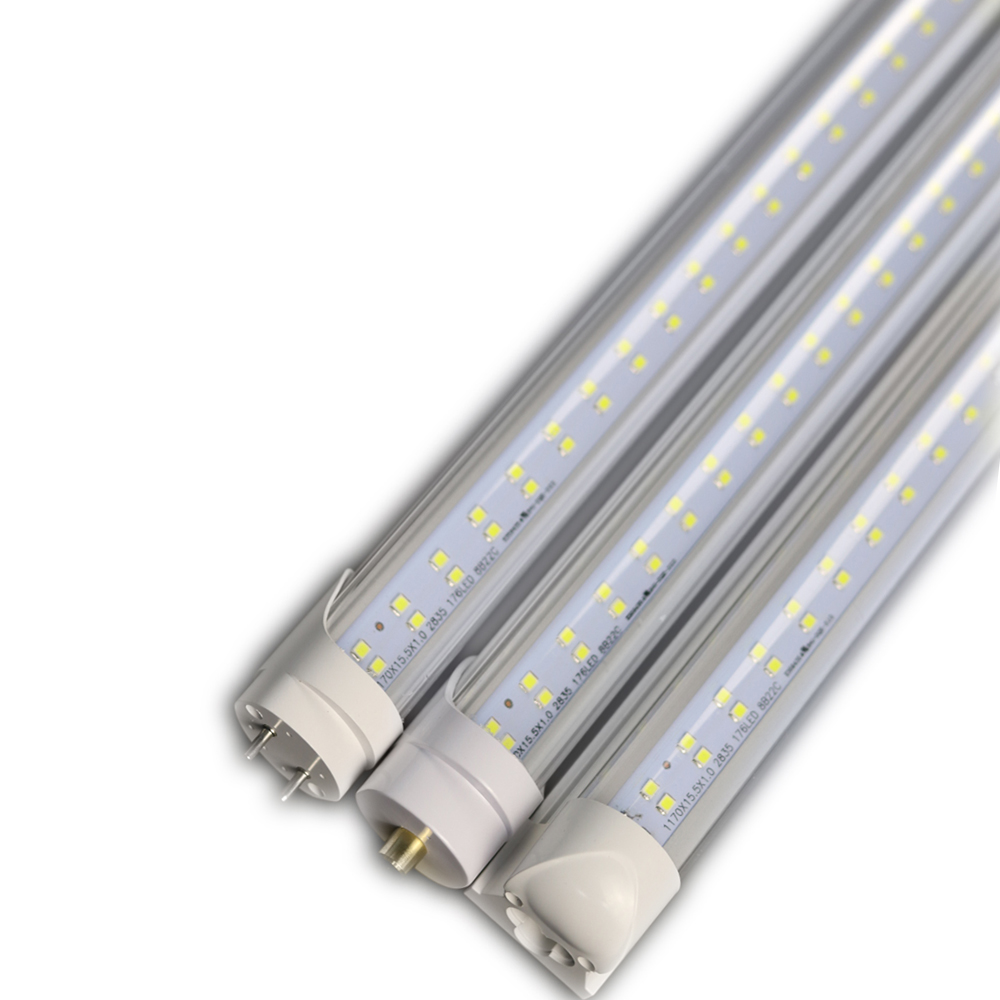 Прямая продажа с фабрики T8 светодиодный алюминиевый + PC трубки огни 2ft 4ft 5ft 8ft высокая яркость