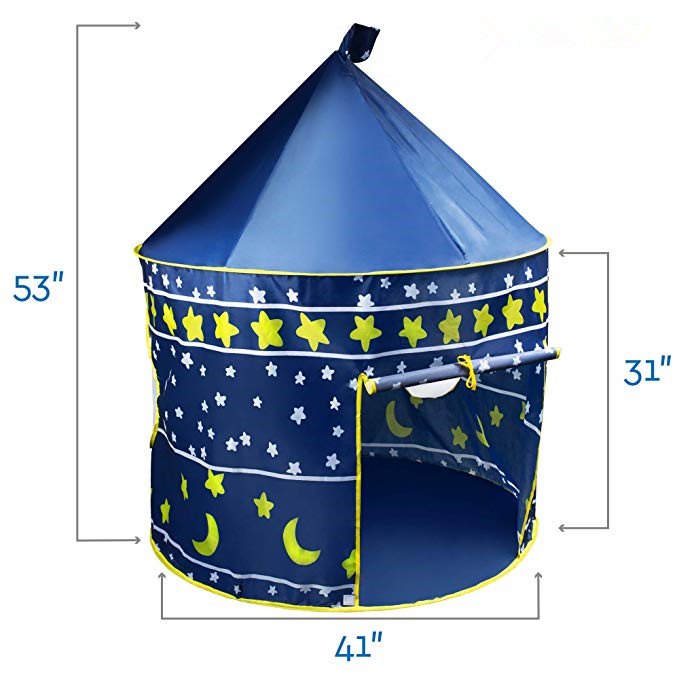 Kids Tent Toy Prince Playhouse Toddler Play House Blue Castle for Kid Children Boys Girls