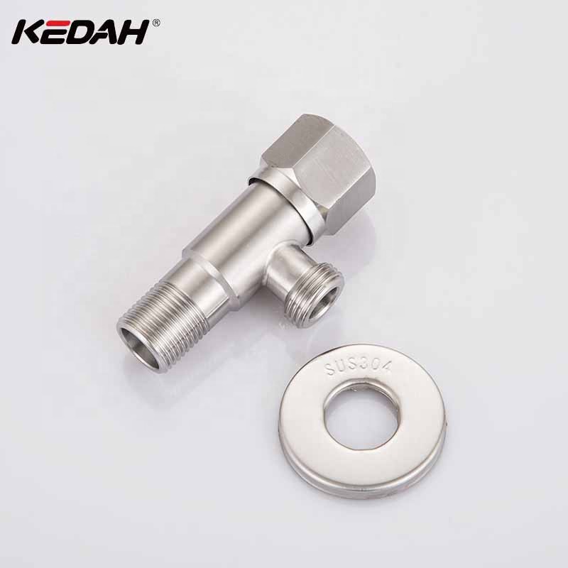 Keda G1/2 угловой стопорный клапан 304 Нержавеющая сталь Матовый никелевый клапан