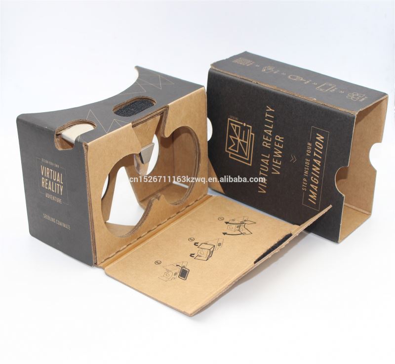Логотип полноцветная печать V2 Google Cardboard, 3D VR картонные очки виртуальной реальности, Google Cardboard V2.0 очки