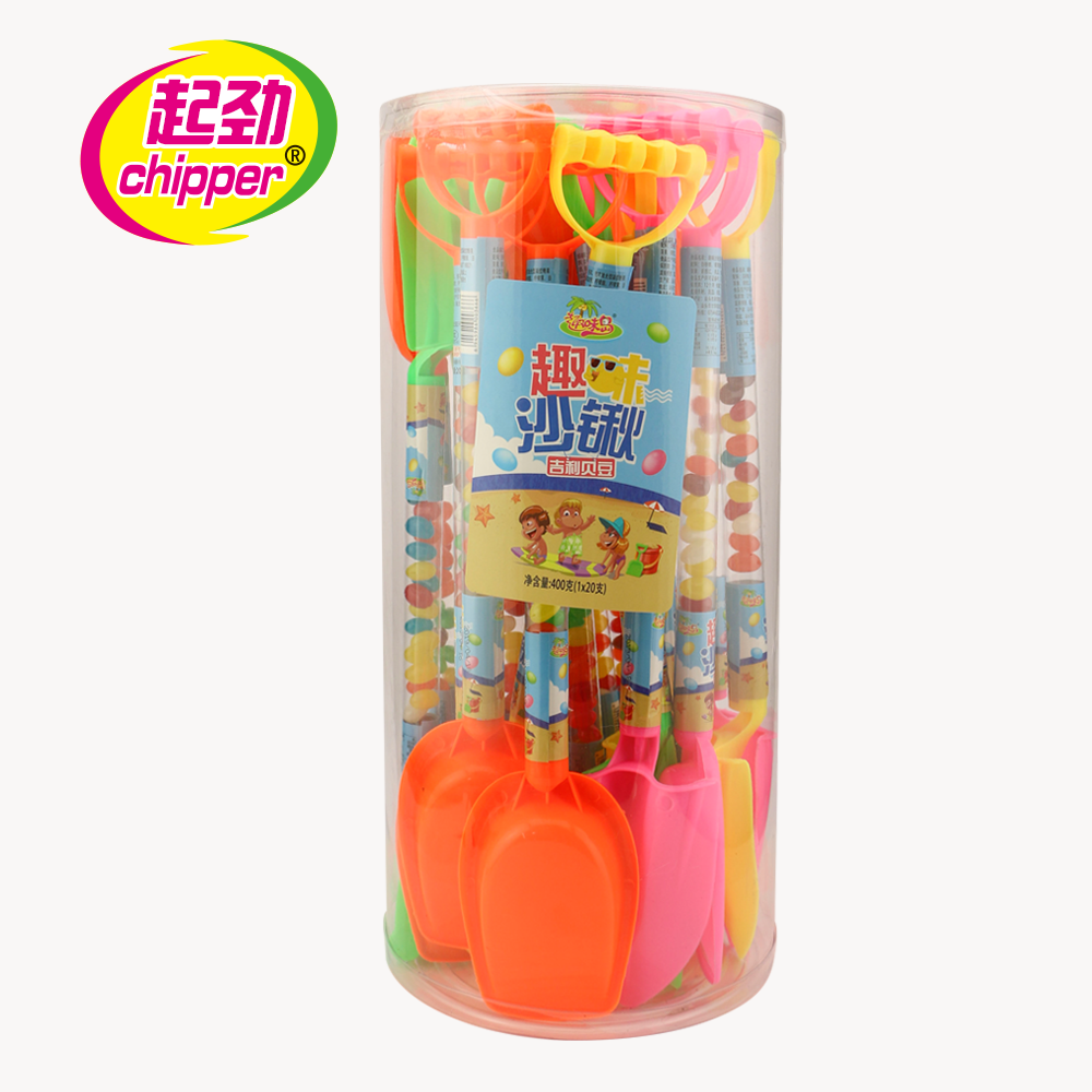 20 г OEM Jelly beans, упаковка в песочную лопатку, игрушечные конфеты