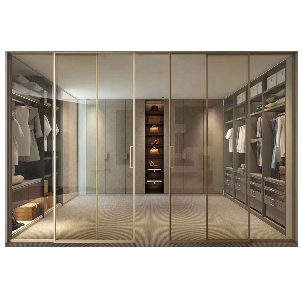 Home Furniture Modern Style Frosted Glass/Mirror Closets Wardrobe Sliding Door