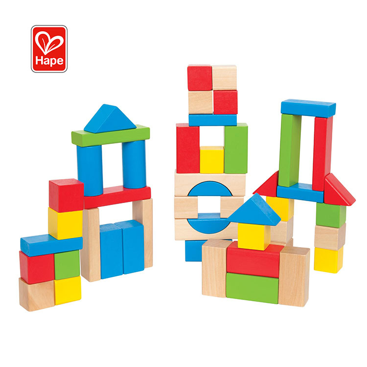 Hape Новое поступление оптовая продажа дети радуга цвет дешевые деревянные блоки игрушки, деревянные строительные блоки