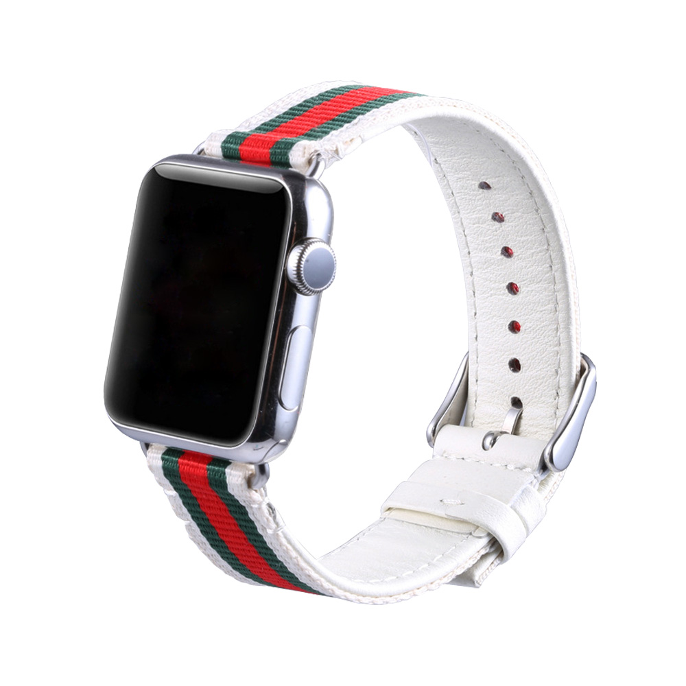 Заводская поставка, кожаный плетеный нейлоновый ремешок для часов Apple Watch 38/42 мм