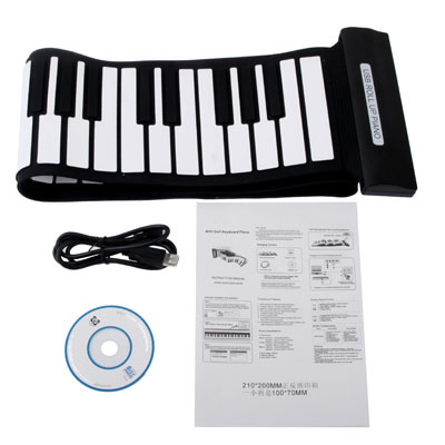 Портативная USB MIDI рулонная 88 стандартных клавиш Гибкая мягкая клавиатура фортепиано