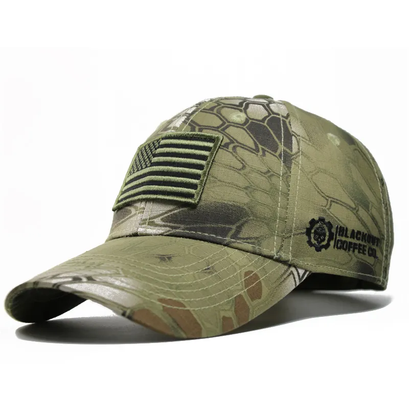 Custom High Quality  American Flag Camo Baseball Hat