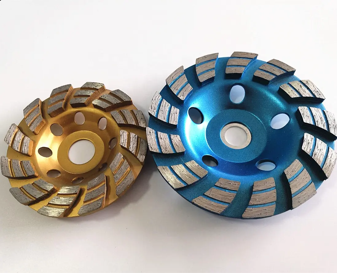 HL Tools blue color single row concrete diamond cup grinding wheel