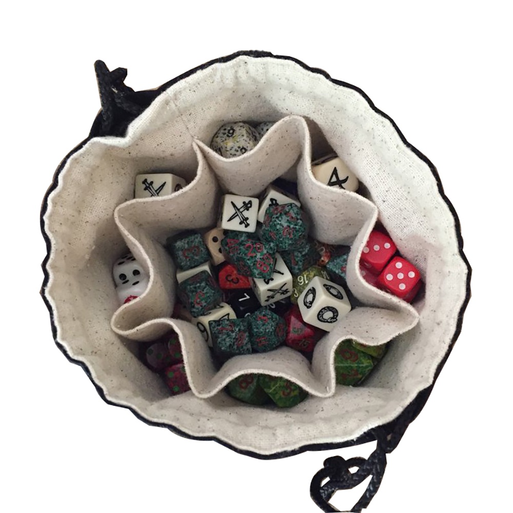 China Factory Competitive Price Free Standing Custom Drawstring Dice Bag