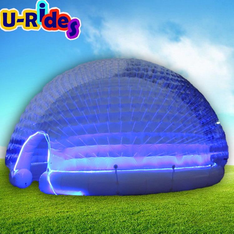 Shinning Lighting Big Romantic Igloo Clear Dome Transparent Camping LED Inflatable Bubble Tent For Party Dome
