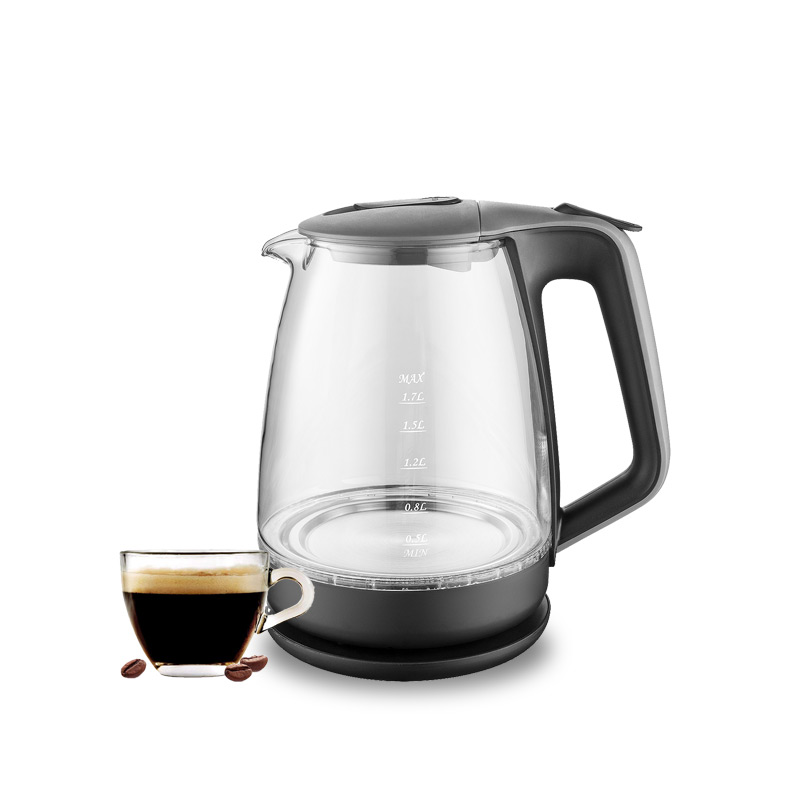 1.7L Glass Body Metal Water Boiler Kettle Electric