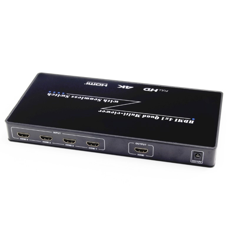 Новый 4x1 4K четырехъядерный мультипросмотр с бесшовным HDMI переключателем, 4 порта HDMI коммутатор с поддержкой мультиплексора HDMI 4-вход и 1 выход