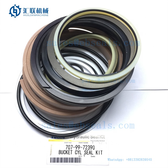 707-99-72390 PC1250 эксаваторного ковша цилиндр комплект уплотнений PC1250LC-7 PC1250SP PC1250LC-8 экскаватора гидравлическое масло уплотнения запасных частей