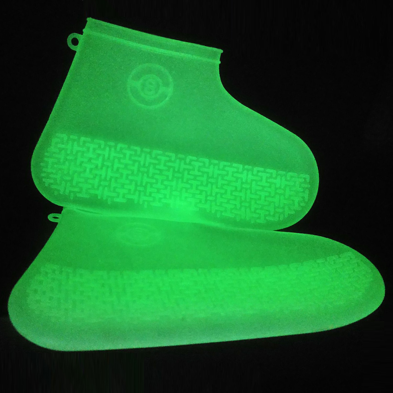 Silicone waterproof shoe covers wholesale custom fashion glowing in the dark anti skid shoe covers not-slip rain boots