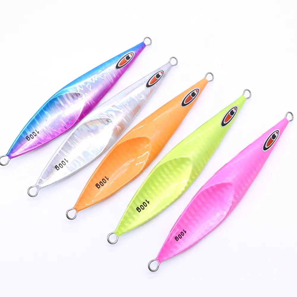 CASTFUN Rector Jig Metal Jigs 60g 80g 100g 160g 210g Slow Pitch Jigging Lure With Glow Zebra