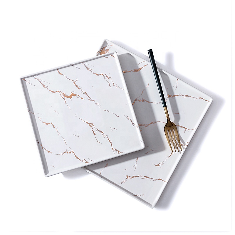 New Products Ideas 2019 Marble Plate Sets For Restaurant, Wholesale Crockery With Logo Platter%