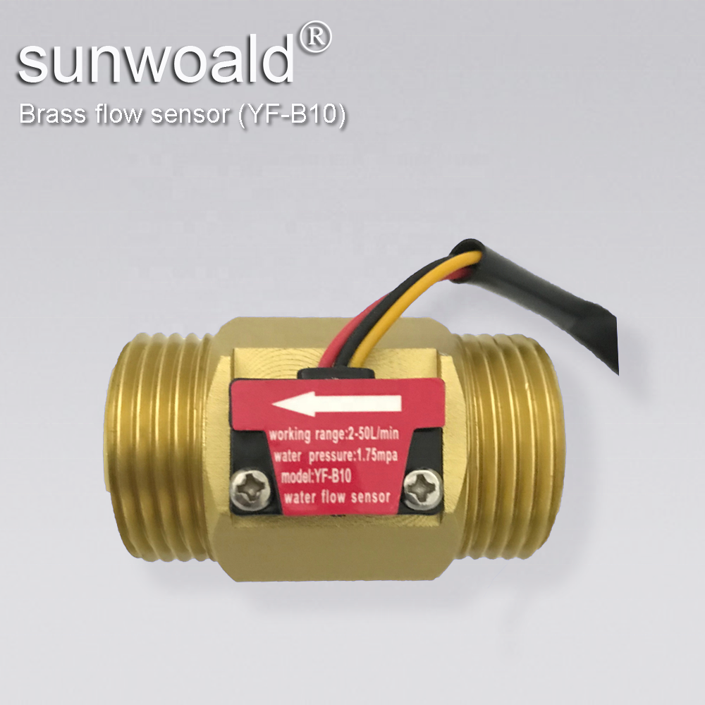 Sunwoald G1 1 ~ 30L/мин Большой Латунь Воды Турбины расходомер для резервуара воды бассейн
