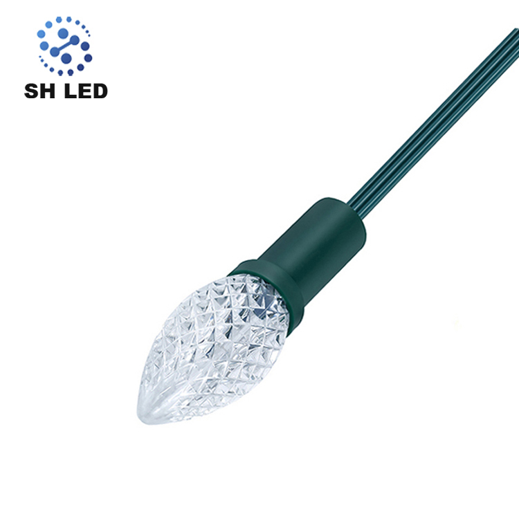 DC12V C9 RGB WS2811 пиксела изменение цвета открытый Рождественский фонари светодиодные строки