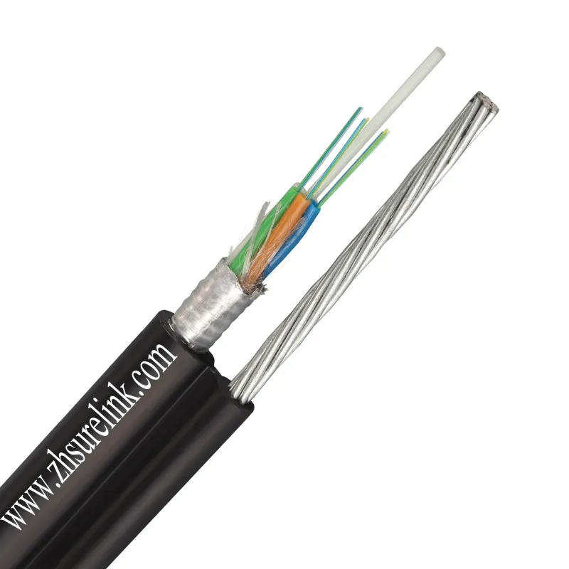 overhead self supporting 24 or 48 core single mode outdoor fiber optical Cable GYTC8S