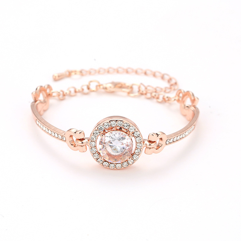 BR0409 Fashion Charm Simple Moon Star Heart Crystal Elasticity Bracelet Party Jewelry Accessories For Women