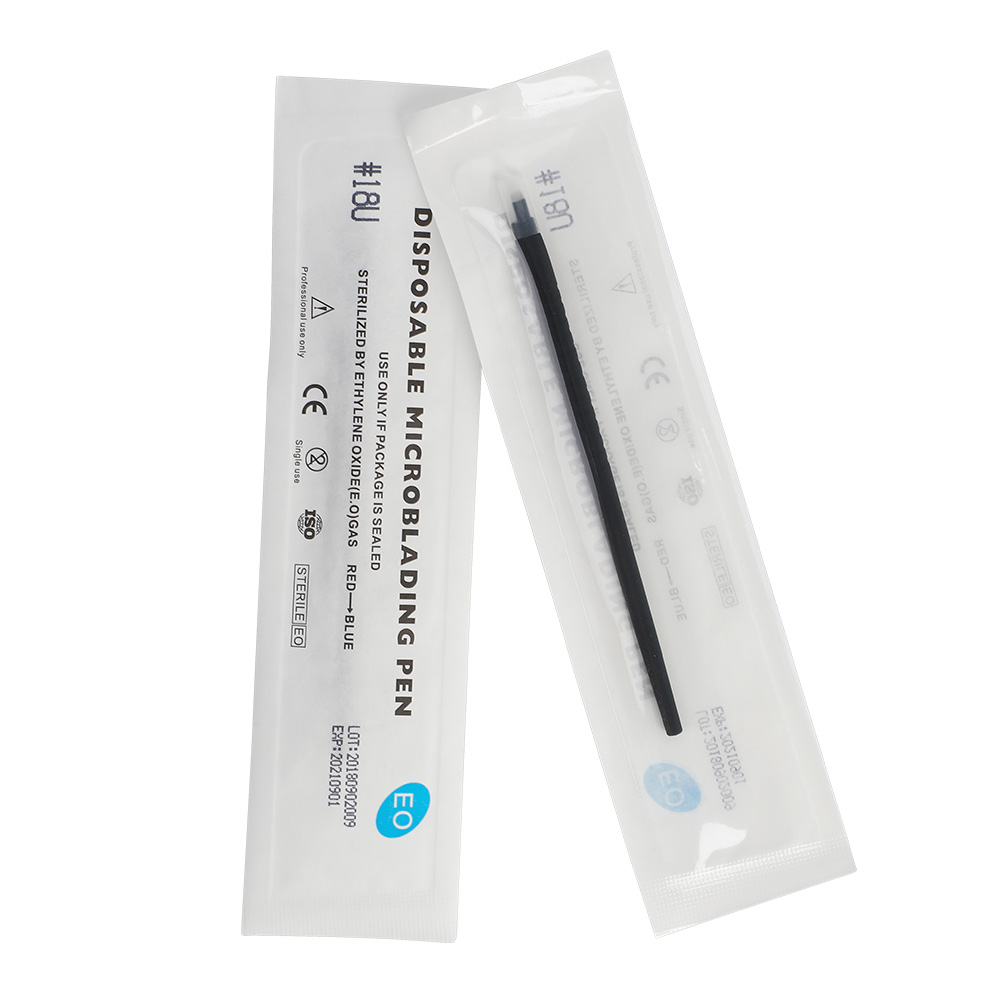 Lushcolor OEM Nami черный 0,16 мм 18U Microblading одноразовые инструмент 3D Microblade бровей Pen Kit