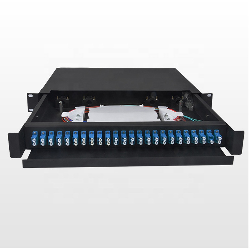 LC duplex 24 port fiber optic patch panel odf optical distribution frame price