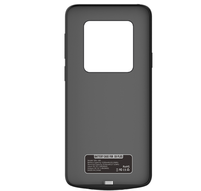 Тонкий чехол с внешним аккумулятором емкостью 5200 мАч для Samsung Galaxy S9 Plus
