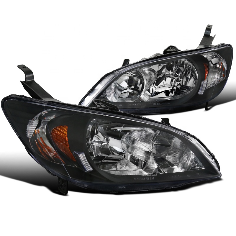 Нанесите на автомобиль JDM фара головного света для Honda Civic 2004 2005 черный корпус светодиодные фары головной лампы
