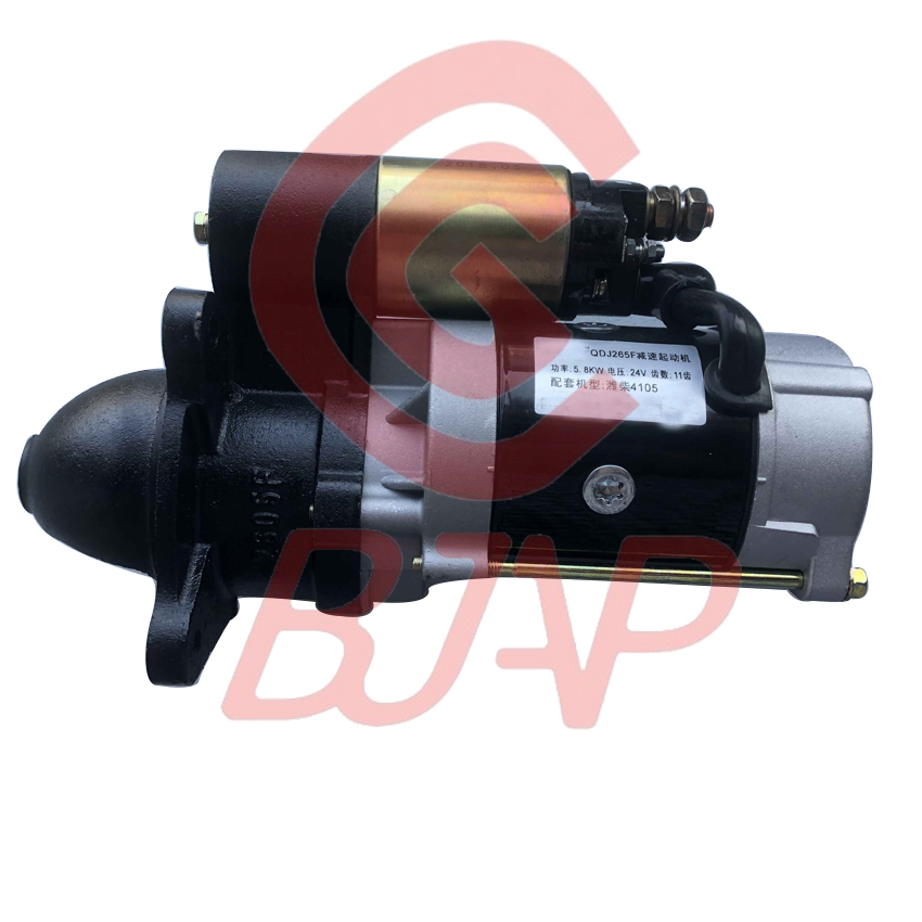 BJAP стартер QDJ265F 11 Зубы/6.5KW/24V Используется для WEICHAI дизельный двигатель 4105 и 6105 серии
