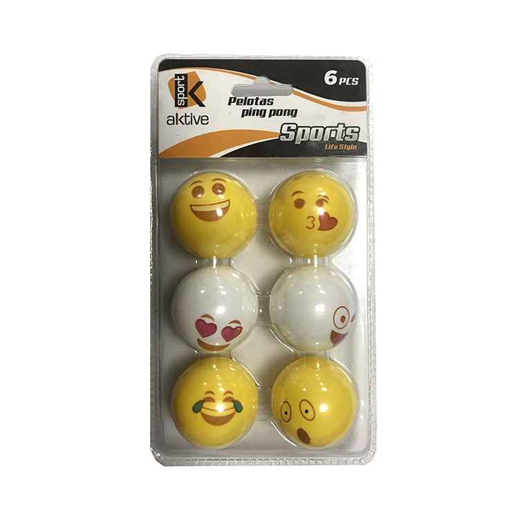 Новый набор из 6 пользовательских мячей для пинг понга 38 мм цвет emoji мяч для пинг понга оптовая продажа