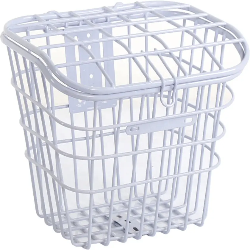 wholesale new style cheap white steel wire bicycle basket