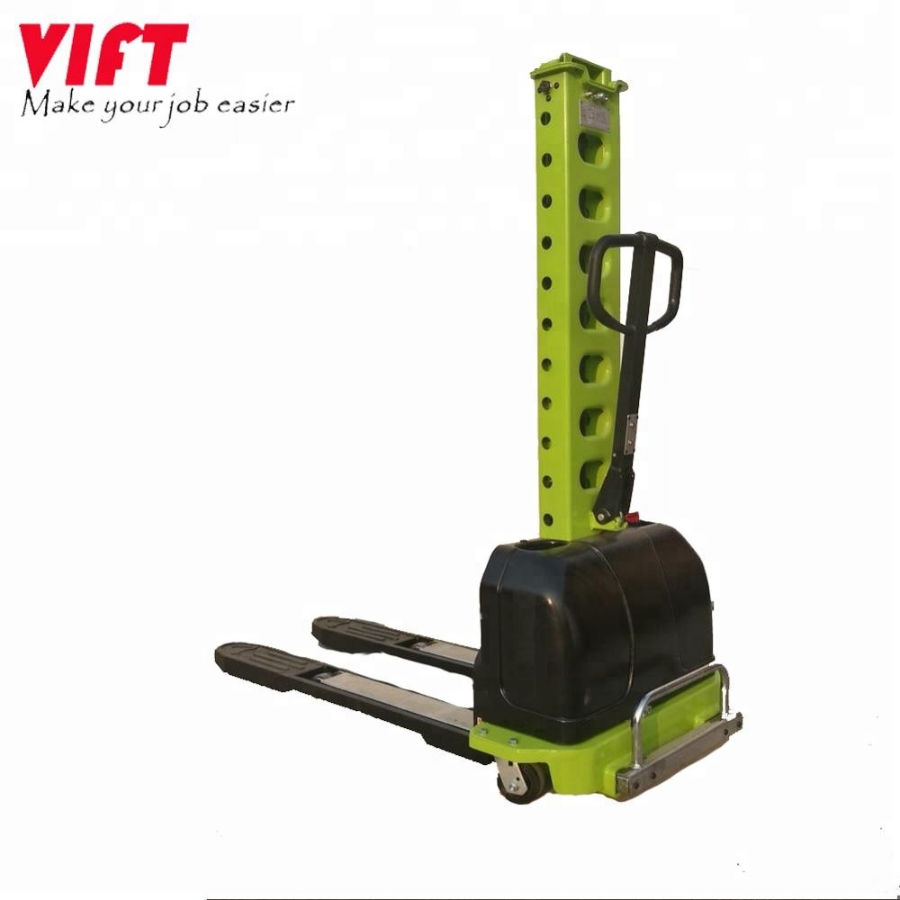 Industrial Electric Forklifts Electric Hydraulic Self Lifting Pallet Stacker Self Lifting