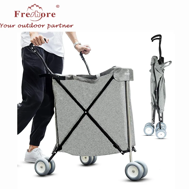 2020 Upgraded Folding shopping cart trolley Hand Luggage Cart 3 wheels foldable shopping trolley